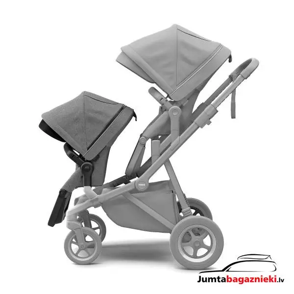 Sleek Sibling Seat Grey Melange on Black, 11000210 Sleek Sibling Seat Grey Melange on Black, 11000210