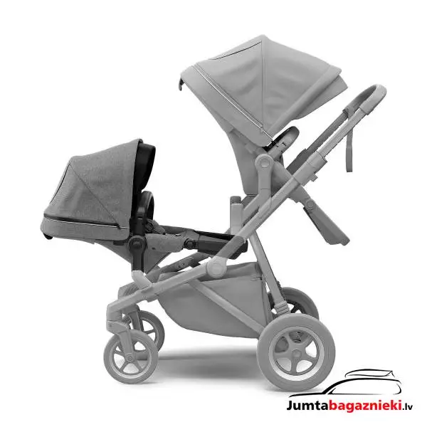 Sleek Sibling Seat Grey Melange on Black, 11000210 Sleek Sibling Seat Grey Melange on Black, 11000210