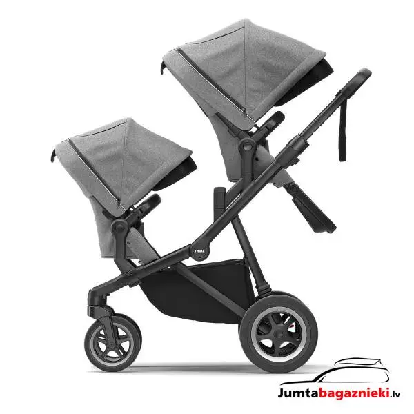 Sleek Sibling Seat Grey Melange on Black, 11000210 Sleek Sibling Seat Grey Melange on Black, 11000210